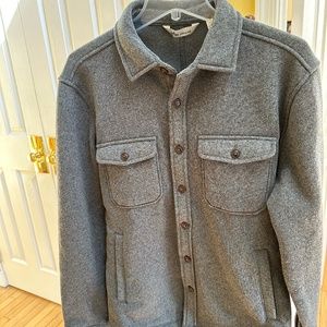 Peter Millar Sweater Fleece Shirt Jacket Color Iron Size Medium